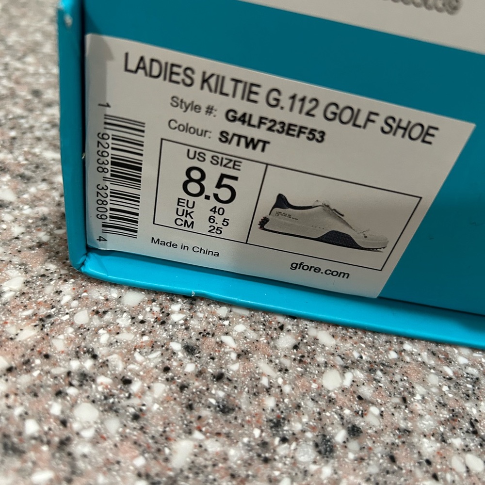 G/FORE Ladies Kiltie G.112 Golf Shoes - White and Black, NIB. Size 8.5 - Picture 6 of 8